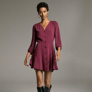 Aritzia Babaton Burgundy Day Dress